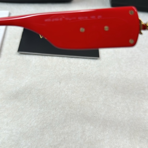 VERSACE NWT UNISEX RED GOLD MEDUSA SUNGLASSES WITH CASE BOX AND BOOKLET - Picture 11 of 16